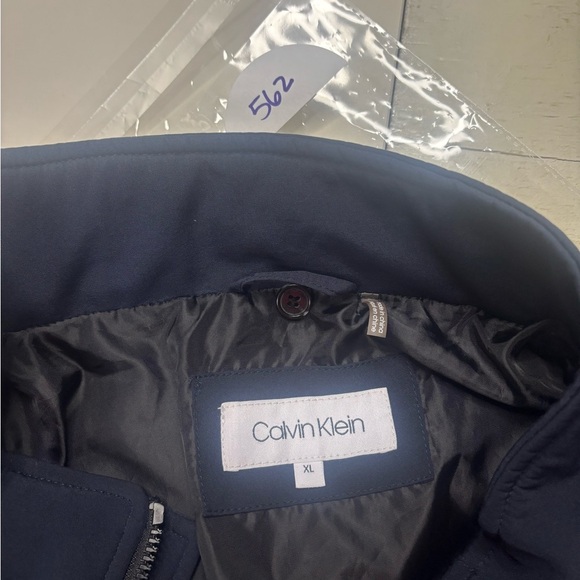 Calvin Klein Navy Blue Soft Shell Jacket Mens Size XL Water Wind Resistant - Picture 6 of 8